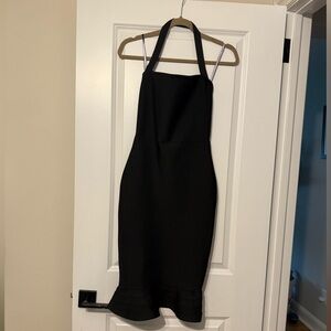 NWOT Black Body-con Halter Dress